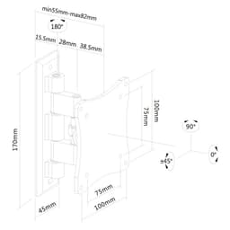 image-TV Mount Neomounts FPMA-W810BLACK 10" 27" 12 kg