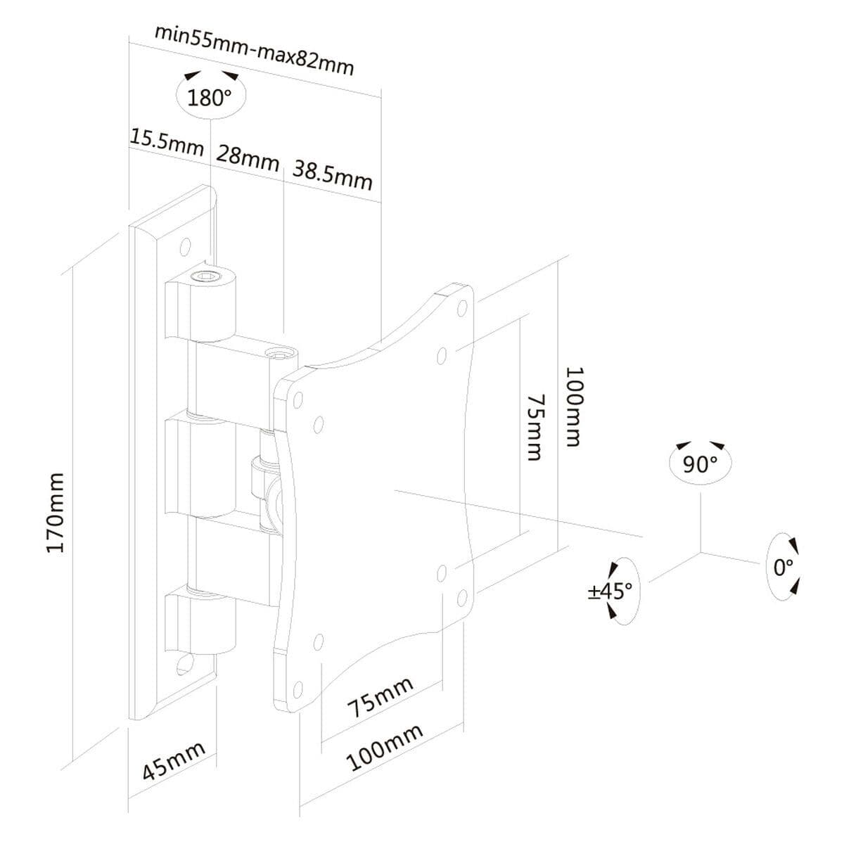 image-TV Mount Neomounts FPMA-W810BLACK 10" 27" 12 kg