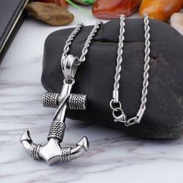 image-Kalen Titanium Steel Anchor Necklace - Gold - Retro Men's Fashion Jewelry