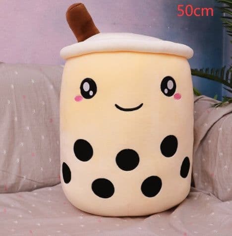image-Cute Fruit Drink Plush Stuffed Soft Strawberry Milk Tea Plush Boba Tea Cup Toy Bubble Tea Pillow Cushion Kids Gift