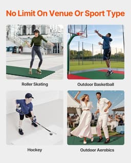 image-VEVOR Dryland Tiles for Hockey Floor Mat, 12 x 12 in 15 Pcs Interlocking Versatile Training Surface, Dance Floor Tiles, Hockey Training Equipment Board for Shooting (Ash Gray, 15 sq. ft/Box)