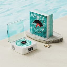image-New product Tinghai audio retro record player Bluetooth audio wireless high-quality small speaker bedroom clock atmosphere light