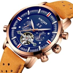 image-Leather Strap Watch With Large Dial For Men