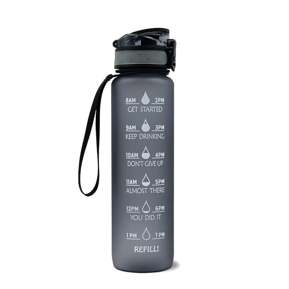 image-Plastic bottle frosted gradient bouncing cup water bottle sports bottle space cup travel cup