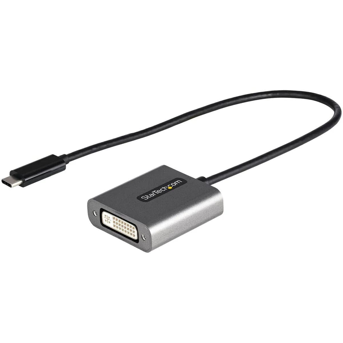 image-USB C to DVI Adapter Startech CDP2DVIEC Black Silver Black/Silver