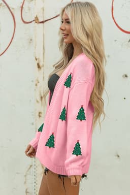 image-Straw Yellow Pumpkin Print Cardigan - Open Front