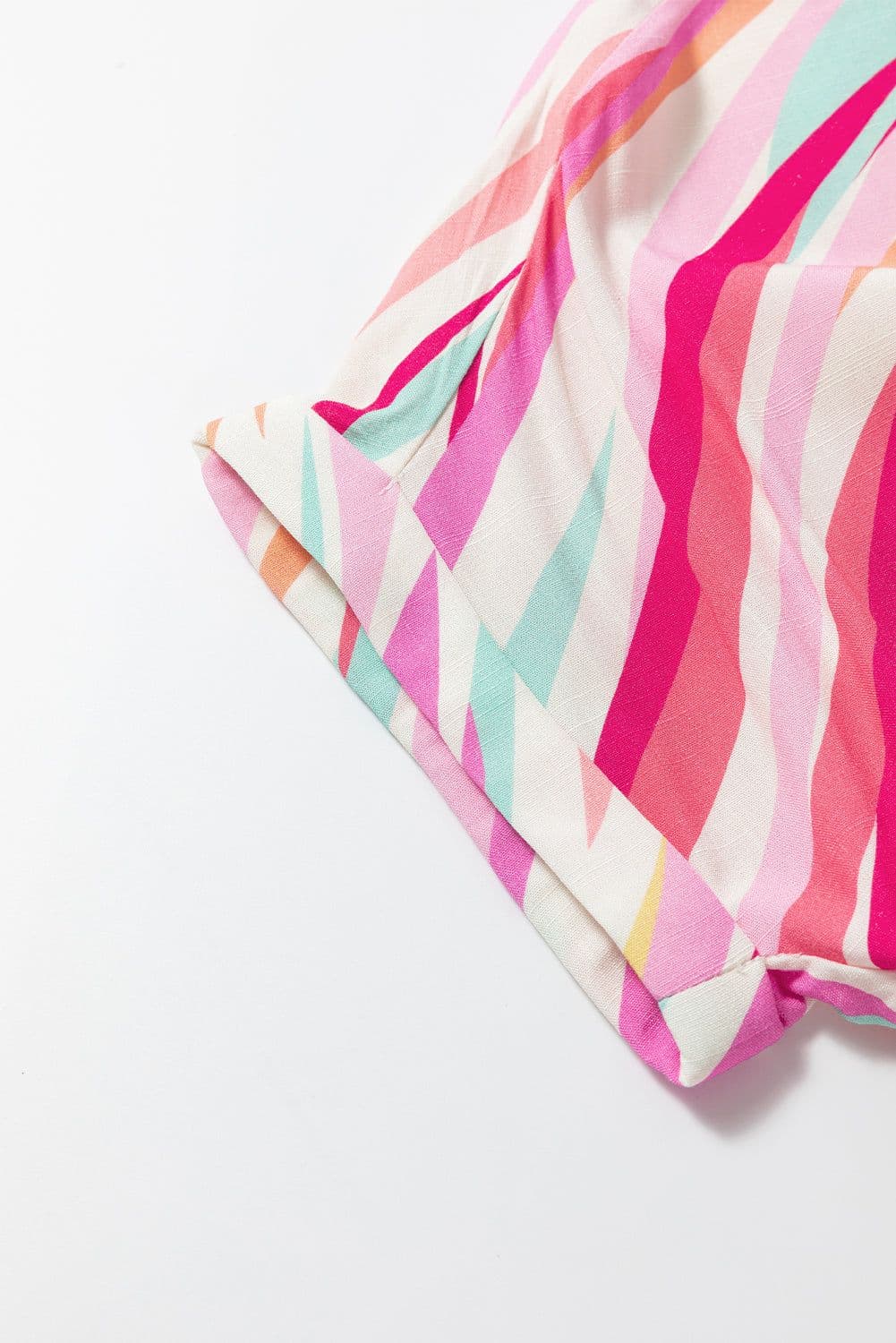 image-Multicolour Abstract Print High Low Blouse