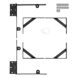 image-VEVOR Gate Corner Brace Bracket, Anti Sag Gate Frame Hardware Kit, Gate Frame Brace Bracket with Latch Lock Rope, Latch Lock, for Shed Doors, Corral Gates, Driveway Gates, Wood Windows, Iron, Black
