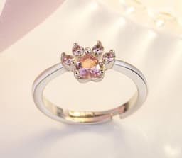 image-New Cat Bear Dog Paw Ring for Women Jewelry Sets