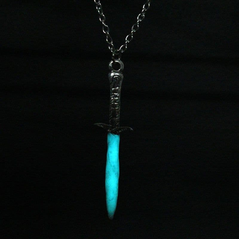 image-European and American popular movie peripherals The Lord of the Rings new hobbit personality luminous male and female pendant necklace