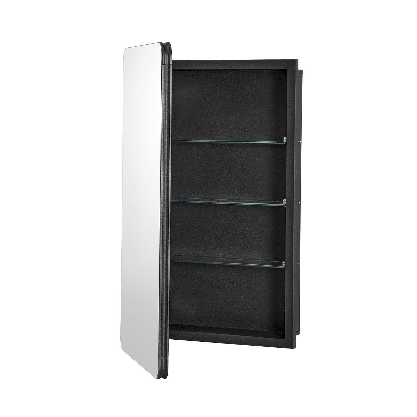 image-VEVOR Medicine Cabinet, 16 x 24 inch, Medicine Cabinet for Bathroom with Mirror, Aluminum Frame Bathroom Wall Cabinet, 2-layer Adjustable Shelves, Recessed & Wall-mounted Installation