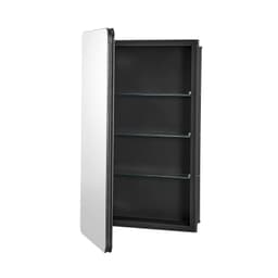 image-VEVOR Medicine Cabinet, 16.5 x 27.5 inch, Medicine Cabinet for Bathroom with Mirror, Aluminum Frame Bathroom Wall Cabinet, 3-layer Adjustable Shelves, Recessed & Wall-mounted Installation