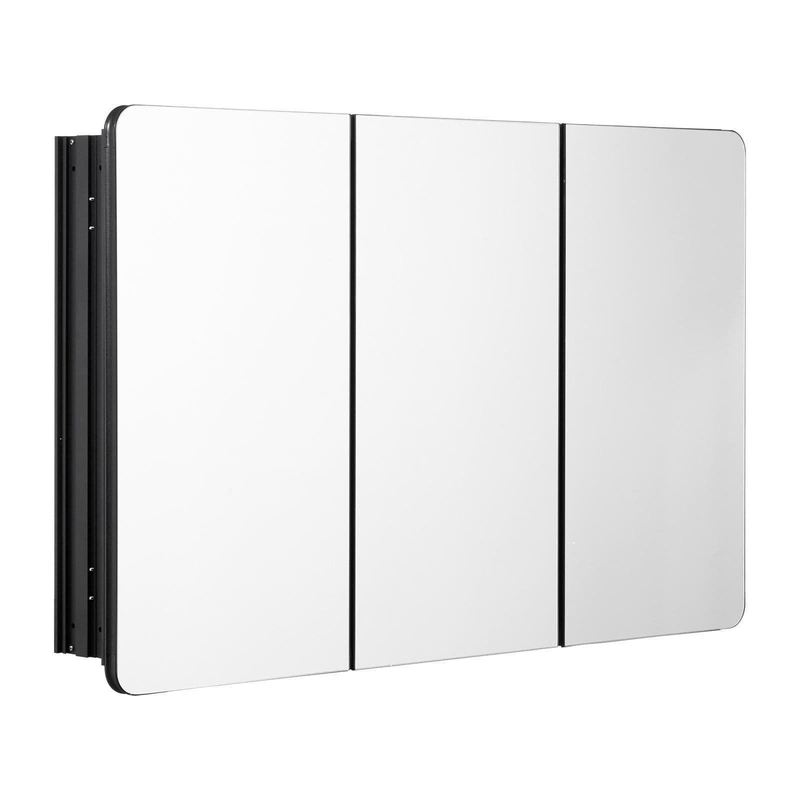 image-VEVOR Medicine Cabinet, 25.5 x 40 inch, Medicine Cabinet for Bathroom with Mirror, Aluminum Frame Bathroom Wall Cabinet, 4-layer Adjustable Shelves, Recessed & Wall-mounted Installation