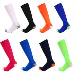 image-Unihealth Nylon Compression Socks - Men's/Women's Gradient Design - Navy Blue/Yellow - Size L/XL