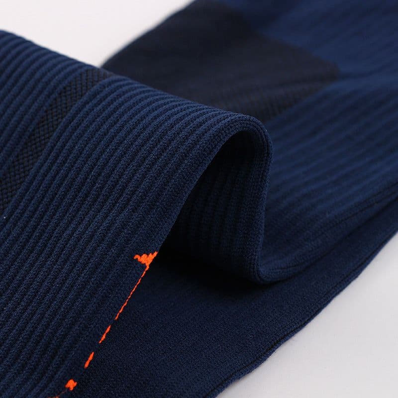 image-Unihealth Nylon Compression Socks - Men's/Women's Gradient Design - Navy Blue/Yellow - Size L/XL