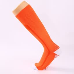 image-Unihealth Nylon Compression Socks - Men's/Women's Gradient Design - Navy Blue/Yellow - Size L/XL