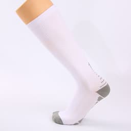 image-Unihealth Nylon Compression Socks - Men's/Women's Gradient Design - Navy Blue/Yellow - Size L/XL