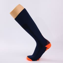 image-Unihealth Nylon Compression Socks - Men's/Women's Gradient Design - Navy Blue/Yellow - Size L/XL