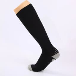 image-Unihealth Nylon Compression Socks - Men's/Women's Gradient Design - Navy Blue/Yellow - Size L/XL