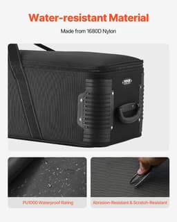 image-VEVOR Studio Equipment Trolley Case, 51.57 x 14.37 x 14.96 in / 131 x 36.5 x 38 cm, Rolling Camera Bag, Carrying Bag with Wheels Straps Padded Compartment Handle, for Light Stands, Tripods, Telescopes