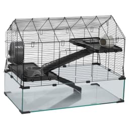 image-VEVOR Hamster Cage, 360° Viewing Transparent Hamster Habitats, Small Animal Cage, 29.5 x 17.3 x 24 in, Ventilated Pet Mouse Cages with Water Bottle, Portable Hamster House for Rats, Guinea Pigs