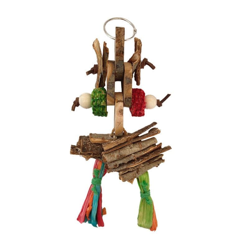 image-Parrot Bird Bite Toy String Relieving Stuffy Decorative Color Pendant