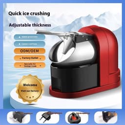 image-Automatic Electric Ice Crusher - 250W Metal Household Machine