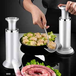 image-Sausage Maker Meatball Maker Sausage Stuffer Homemade Sausage Tool Dual Use Sausage Meatball Kitchen Tool Sausage Meatball Filler