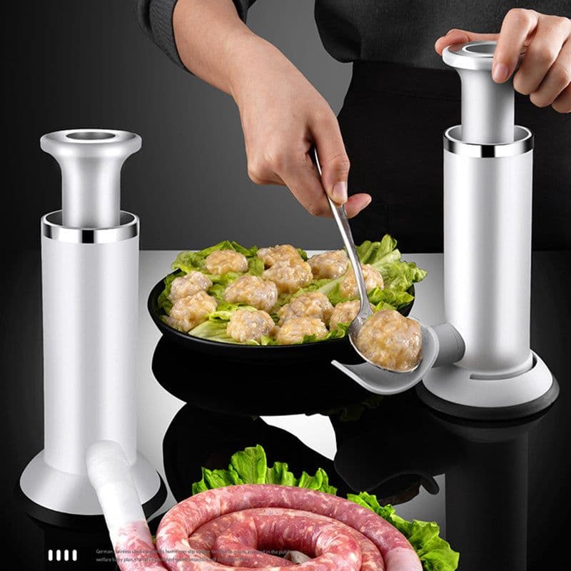 image-Sausage Maker Meatball Maker Sausage Stuffer Homemade Sausage Tool Dual Use Sausage Meatball Kitchen Tool Sausage Meatball Filler