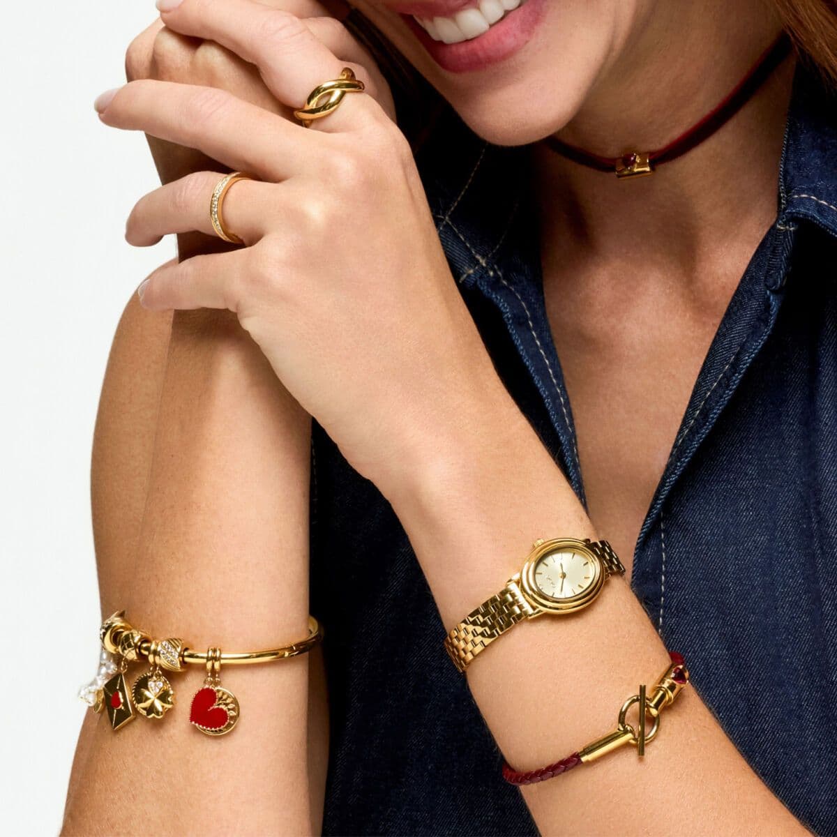image-Ladies' Beads One Jewels OJET002G Golden