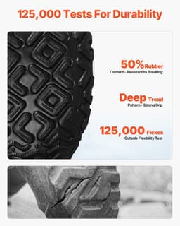 image-VEVOR Men's Steel Toe Rubber Boots, Protective Footwear, Waterproof Rain Fishing Boots, Outdoor Non-Slip Work Shoes, Lightweight and Durable, for Manufacturing, Construction, Farming, Size 12 US