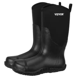 image-VEVOR Men's Steel Toe Rubber Boots, Protective Footwear, Waterproof Rain Fishing Boots, Outdoor Non-Slip Work Shoes, Lightweight and Durable, for Manufacturing, Construction, Farming, Size 12 US