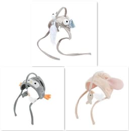 image-New Head Wearing Feather Funny Cat Stick Funny Cat Toy Stick Gray Big Eye Pet Toys Pet Products