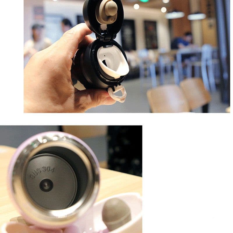 image-Portable Water Cup With Vacuum Bounce Cover 350ml Cup Male