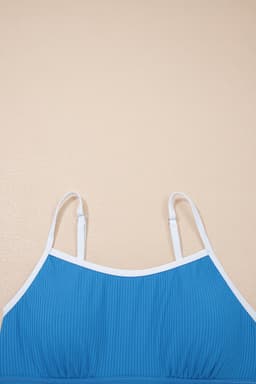 image-Blackish Green Color Block Swim Dress