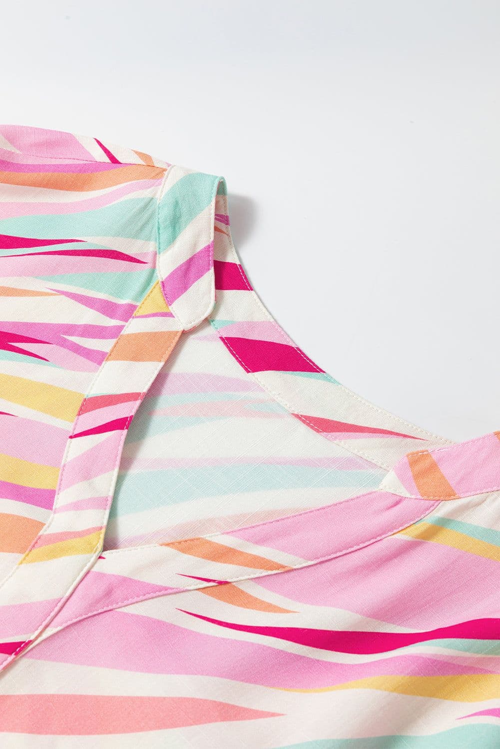 image-Multicolour Abstract Print High Low Blouse