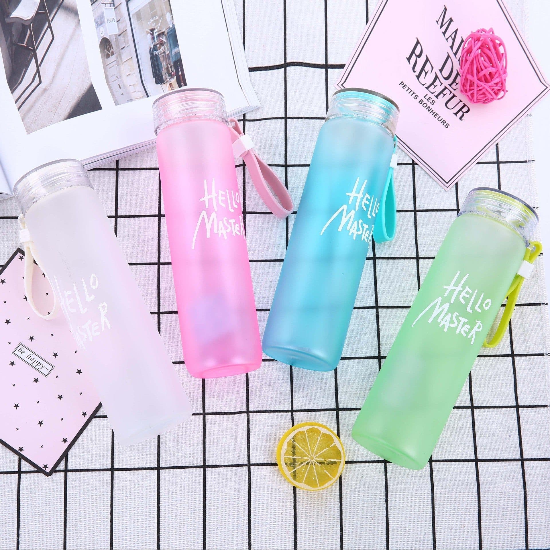 image-Creative discoloration seven colored glass 450ml grinding high Peng Si water cup high-end gift cups custom