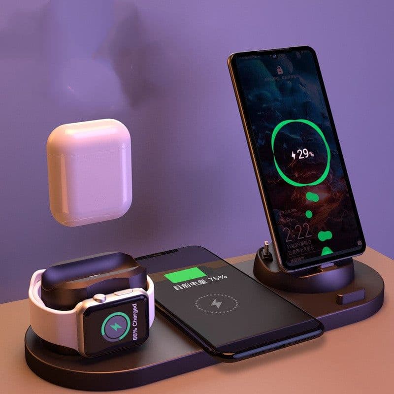 image-Six-in-one wireless charger for mobile phones