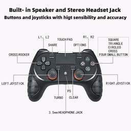 image-Six Axis Double Vibration Game Handle With Light