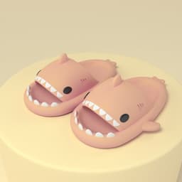 image-Adult's Slippers Indoor Outdoor Funny Shark Cartoon