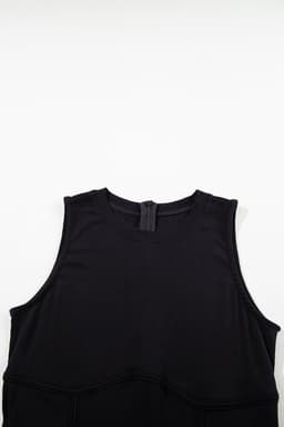 image-Black Cinched Waist Sleeveless Wide Leg Jumpsuit - Casual/Dressy