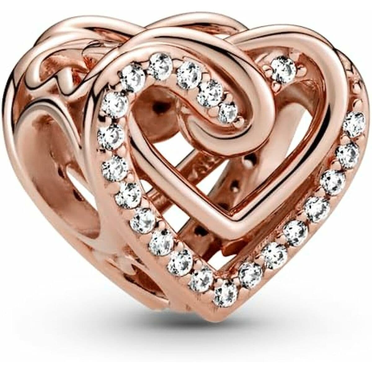 image-Woman's charm link Pandora SPARKLING ENTWINED HEARTS