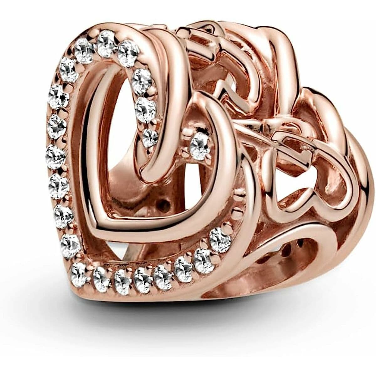 image-Woman's charm link Pandora SPARKLING ENTWINED HEARTS