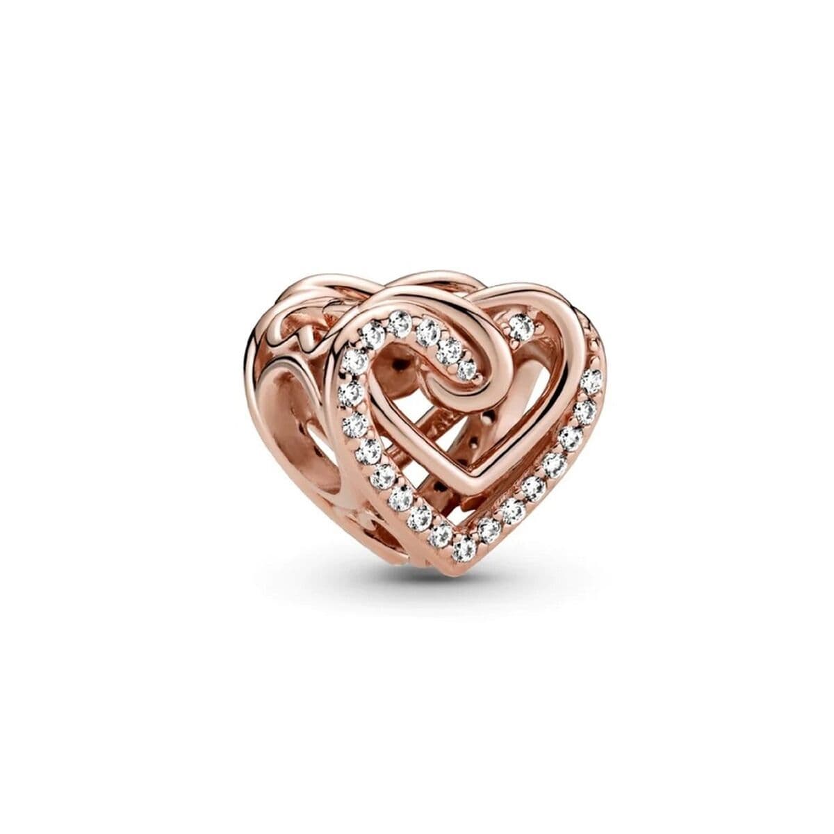 image-Woman's charm link Pandora SPARKLING ENTWINED HEARTS