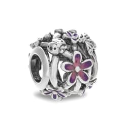image-Ladies' Beads Pandora OPENWORK PURPLE DAISY Silver Purple
