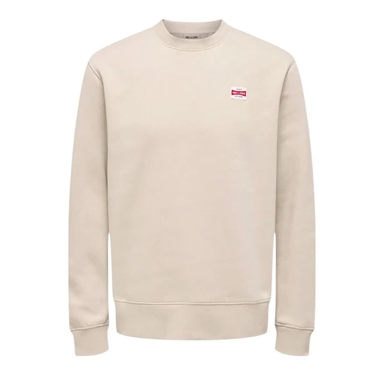 image-Men’s Sweatshirt without Hood Only & Sons Onsdawson Reg Crew Vd White
