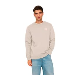 image-Men’s Sweatshirt without Hood Only & Sons Onsdawson Reg Crew Vd White