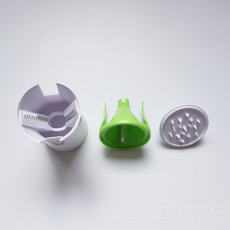 image-Multifunctional kitchen shredder, spiral funnel cutter, rotary cutter, all-in-one vegetable planer