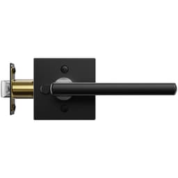 image-VEVOR Privacy Door Handle, 5-Pack Matte Black Door Lever, Right or Left Handing Reversible Lever with Keyless Lock, 45° Rotation to Open, Universal Square Interior for Bathroom and Bedroom Doors