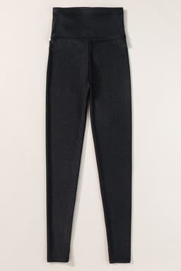image-High Rise Tight Leggings with Waist Cincher - Black